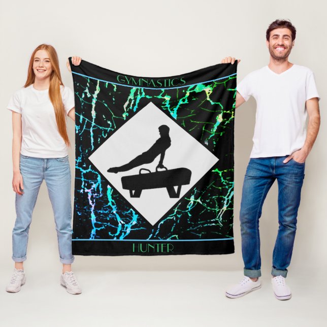 Boys Gymnastics Abstrakt Fleece Blanket (På plats)