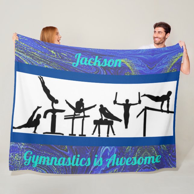 Boys Gymnastics är Fantastisk Fleece Blanket (På plats)