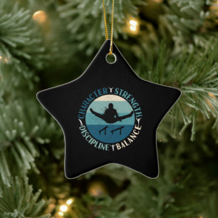 Boys Gymnastics Character Strength Discipline Julgransprydnad Keramik