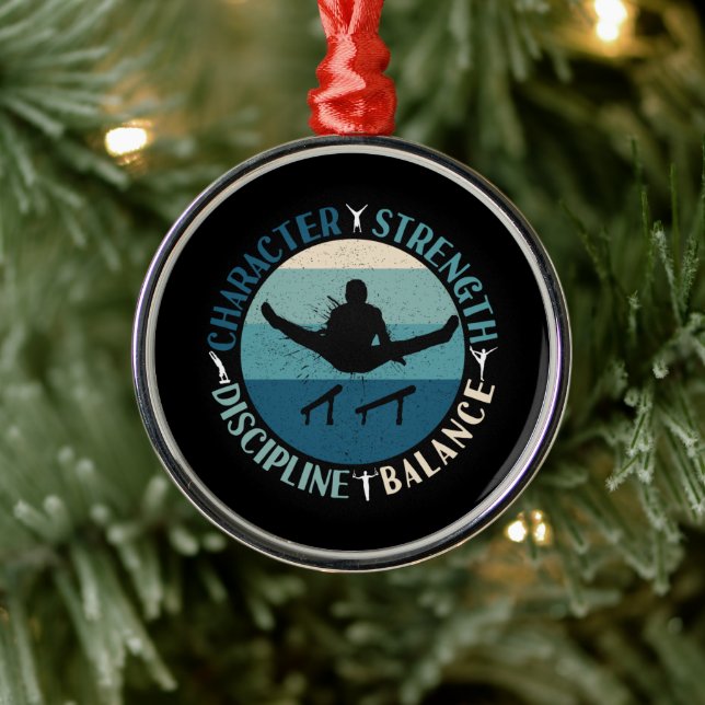 Boys Gymnastics Character Strength Discipline Julgransprydnad Metall (Träd)