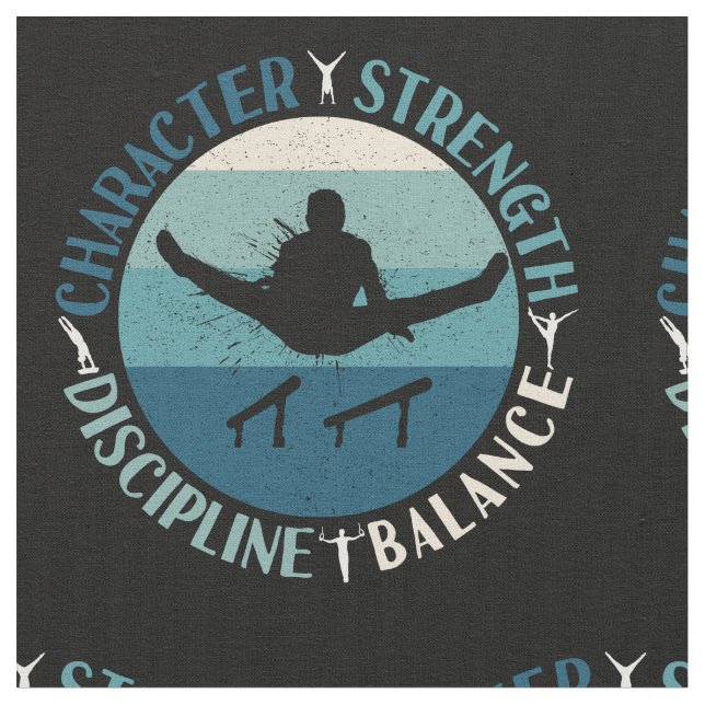 Boys Gymnastics Character Strength Discipline Tyg (Närbild)