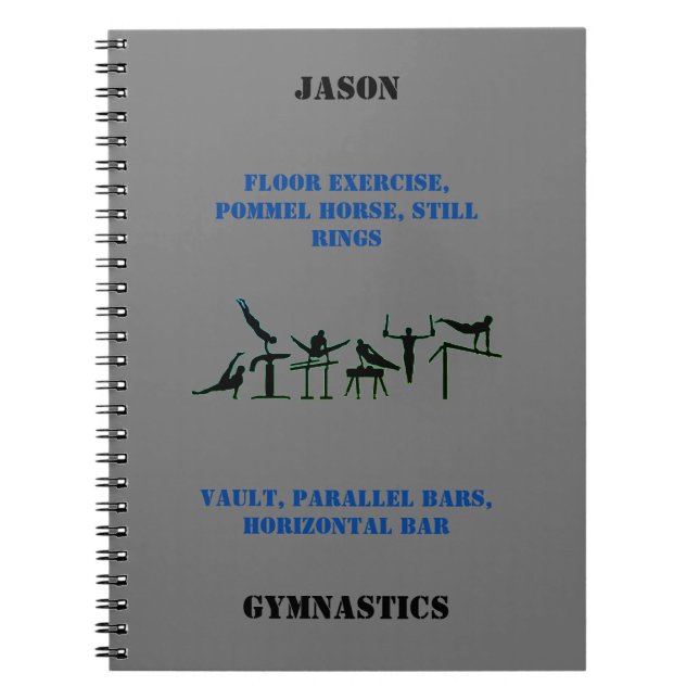 Boys Gymnastics Events Anteckningsbok (Framsidan)