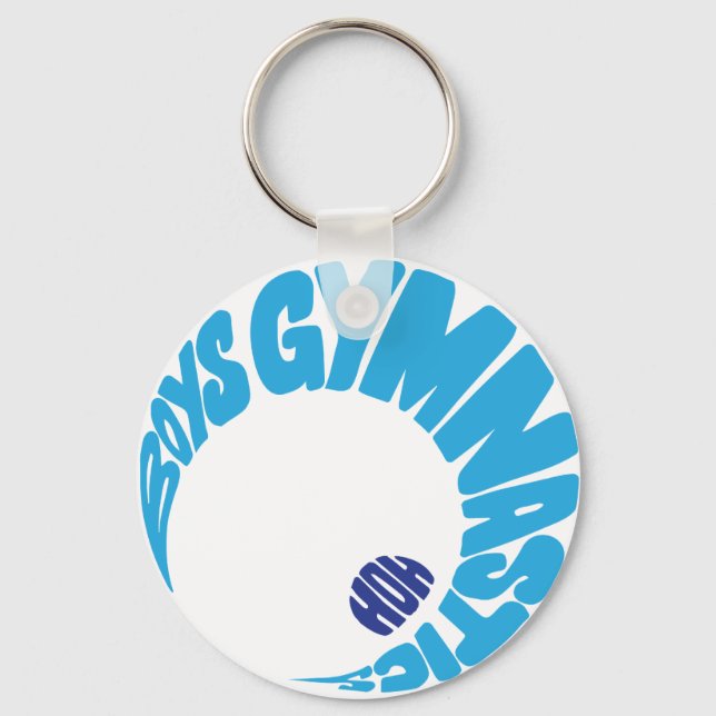 Boys Gymnastics Keychain Nyckelring (Framsida)