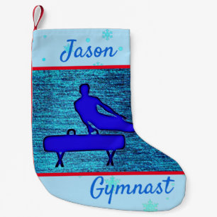 Boys Gymnastics Pommel Horse Anpassningsbar Gymnas Liten Julstrumpa