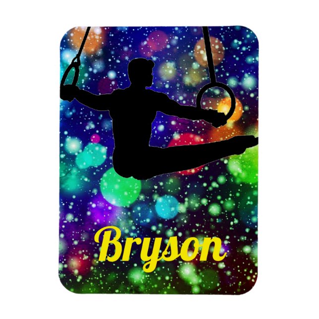 Boys Gymnastics Ringar Flexible Photo Magnet (Vertikal)