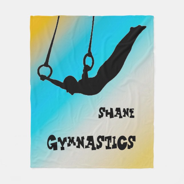Boys Gymnastics Ringar Gradient Fleecefilt (Framsidan)