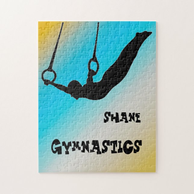 Boys Gymnastics Ringar Gradient Pussel (Vertikal)