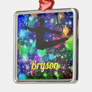 Boys Gymnastics Ringar Julgransprydnad Metall