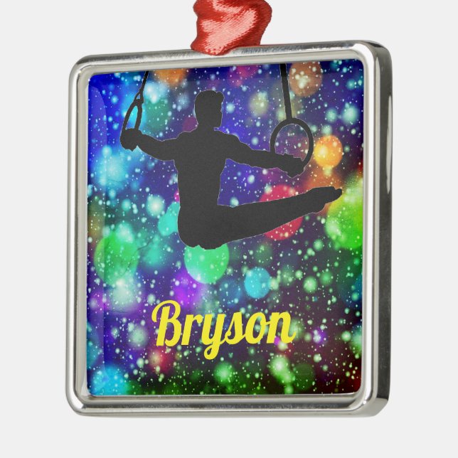 Boys Gymnastics Ringar Julgransprydnad Metall (Vänster)