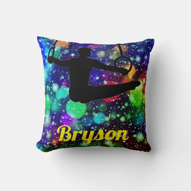 Boys Gymnastics Ringar Kudde (Framsida)