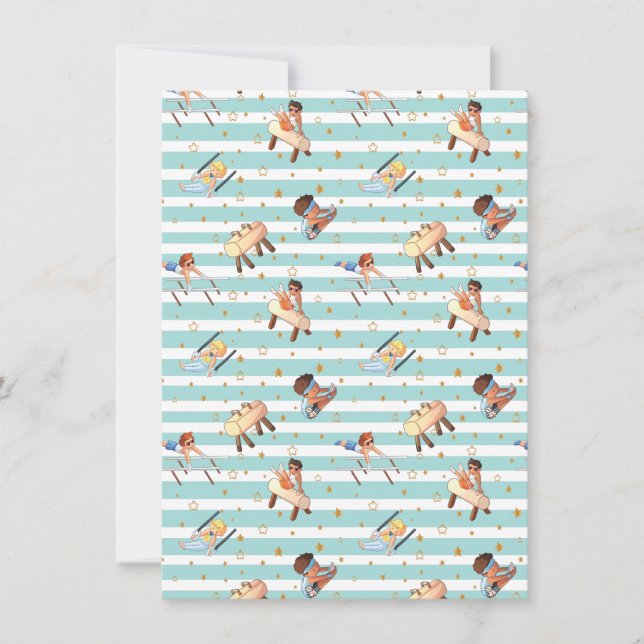 Boys Gymnastics Ringar Parallel Pub Pommel Horse Julkort (Framsida)