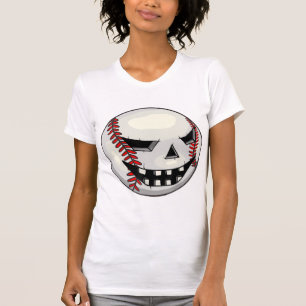 Boys Halloween Jack o lantern Baseball Player T Shirt