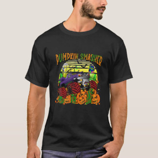 Boys Halloween Monster Lastbil Pumpkin Smasher Kid T Shirt