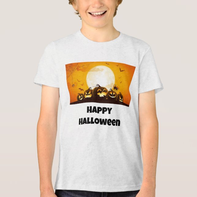boys happy halloween t-shirt (Framsida)