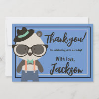 Boys Hipster Mister Panda Bear Birthday