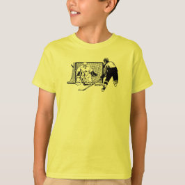 Boys Hockey Shot on Net Bläck Sketch T-shirt