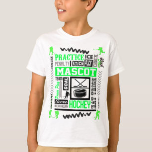 Boys Hockey Terminology in Grönt T-Shirt
