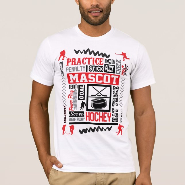 Boys Hockey Terminology in Red T-Shirt (Framsida)