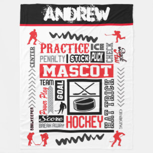 Boys Hockey Terminology Personlig Fleecefilt