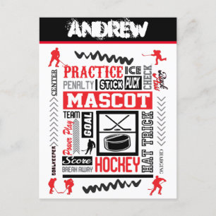 Boys Hockey Terminology Personlig Vykort