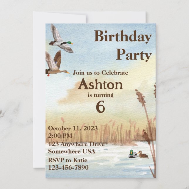 Boys Hunting-inbjudan Inbjudningar (Framsida)