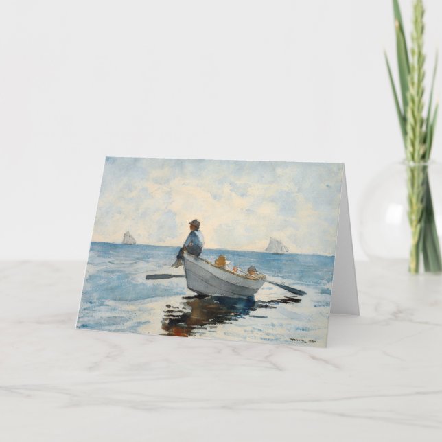 Boys i en torg | Winslow Homer Kort (Framsida)