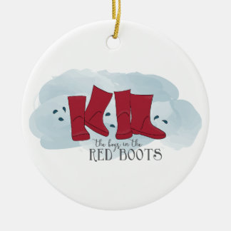 Boys i Red Boots julprydnad Julgransprydnad Keramik