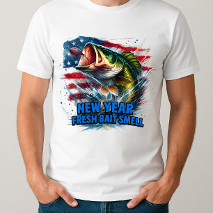 Boys-ID: Fiske efter amerikansk Flagga T Shirt