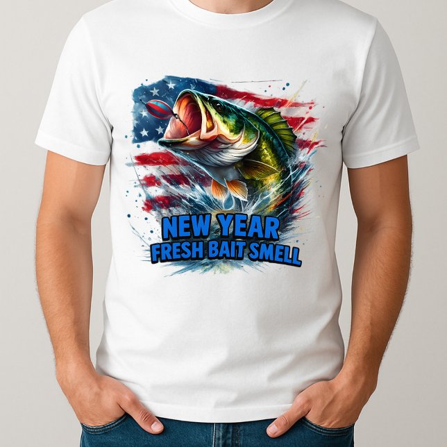 Boys-ID: Fiske efter amerikansk Flagga T Shirt (Skapare uppladdad)