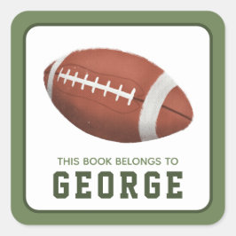 Boys Idrott i Tillhöret Bok Fyrkantigt Klistermärke