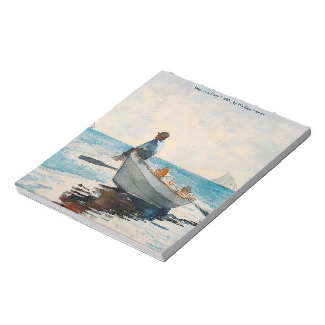 Boys in a Dory (1880) by Winslow Homer Anteckningsblock (Roterad)