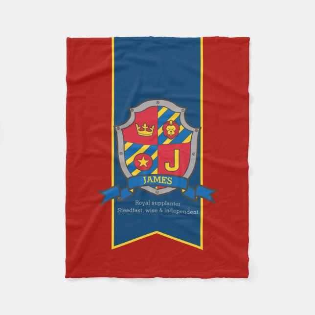 Boys James eller J namn och filt (Framsidan)