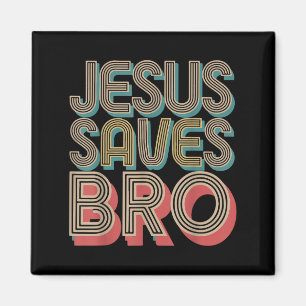 Boys Jesus Saves Bro Christian är Kung Bra Gud så Magnet