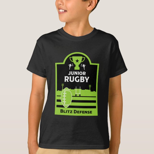 Boys Junior Rugby Players T-Shirt (Framsida)