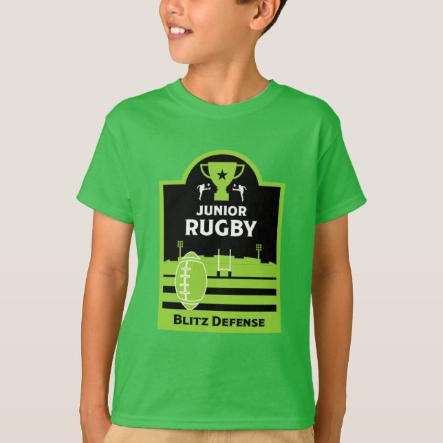 Boys Junior Rugby Players T-Shirt (Framsida)