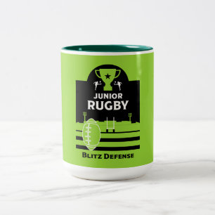 Boys Junior Rugby Players Två-Tonad Mugg