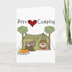 Boys Kärlek Camping Kort
