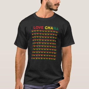 Boys Kärlek Ghana Soccer Balls Kids Småbarn Ghanai T Shirt