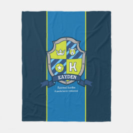 Boys Kayden eller brev K namn betyder blå grönt Fleecefilt