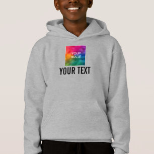 Boys Kids Hoodie Clothing Apparat Add Image Text T Shirt