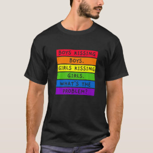 Boys Kissing Boys Girls Kissing Girls LGBTQIA+ CSD T Shirt