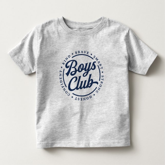Boys Klubb T-Shirt - Modig Smart Strong Honest-typ (Framsida)