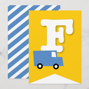 Boys Leksak Barn Födelsedagsfest DIY Bunting Banne Inbjudningar