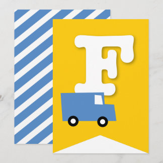 Boys Leksak Barn Födelsedagsfest DIY Bunting Banne Inbjudningar