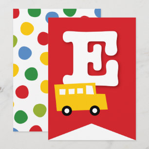 Boys Leksak Barn Födelsedagsfest DIY Bunting Banne Inbjudningar