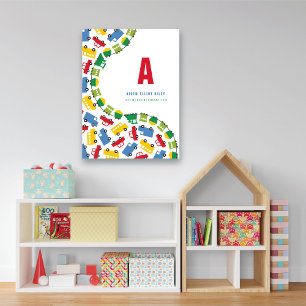 Boys Leksak Colorful Roligt Transport Baby Nursery Canvastryck