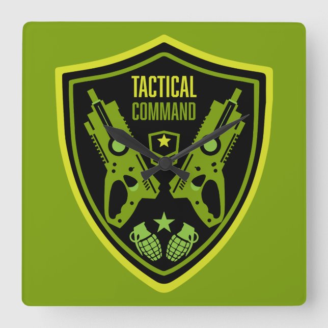 Boys Leksak Dart Gun Battle Fyrkantig Klocka (Framsida)