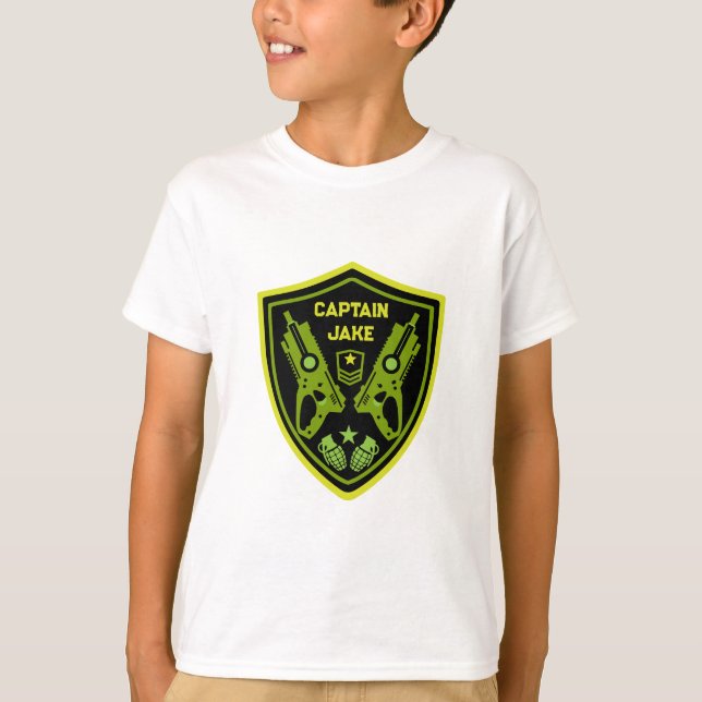 Boys Leksak Dart Gun Battle T Shirt (Framsida)
