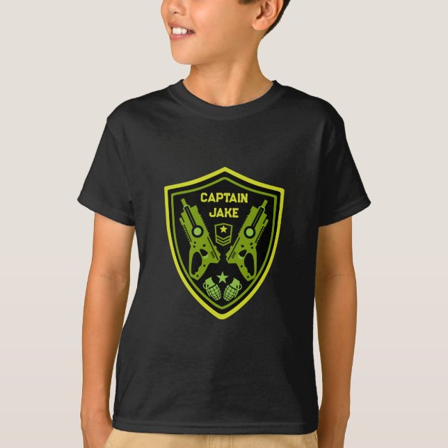 Boys Leksak Dart Gun Battle T Shirt (Framsida)