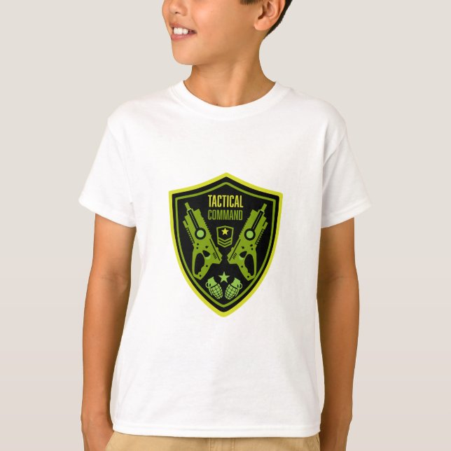 Boys Leksak Dart Gun Battle T Shirt (Framsida)